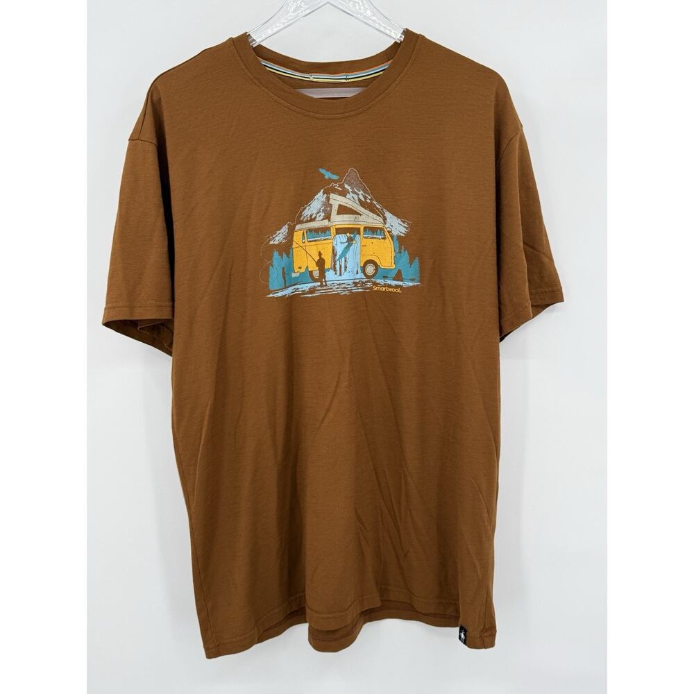 Smartwool Merino Shirt Men’s XL Graphic River Van Short Sleeve Tee T Shirt